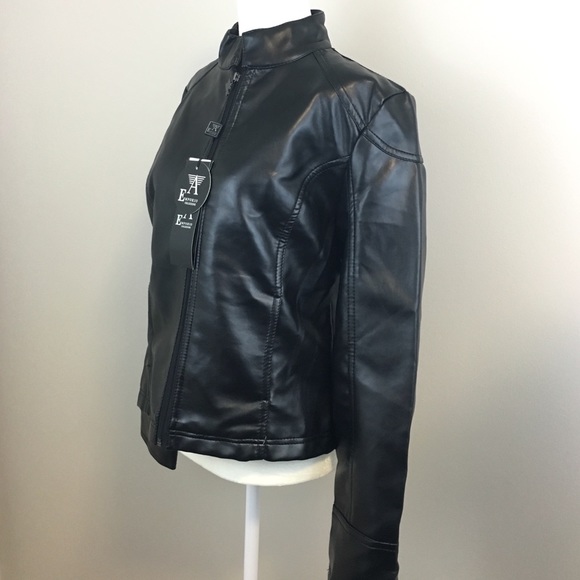 [Emporio Armani] NWTAuthentic Black Leather Jacket - Picture 2 of 6